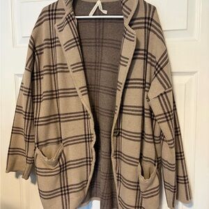 Dreamers Plaid Beige and Brown Shacket